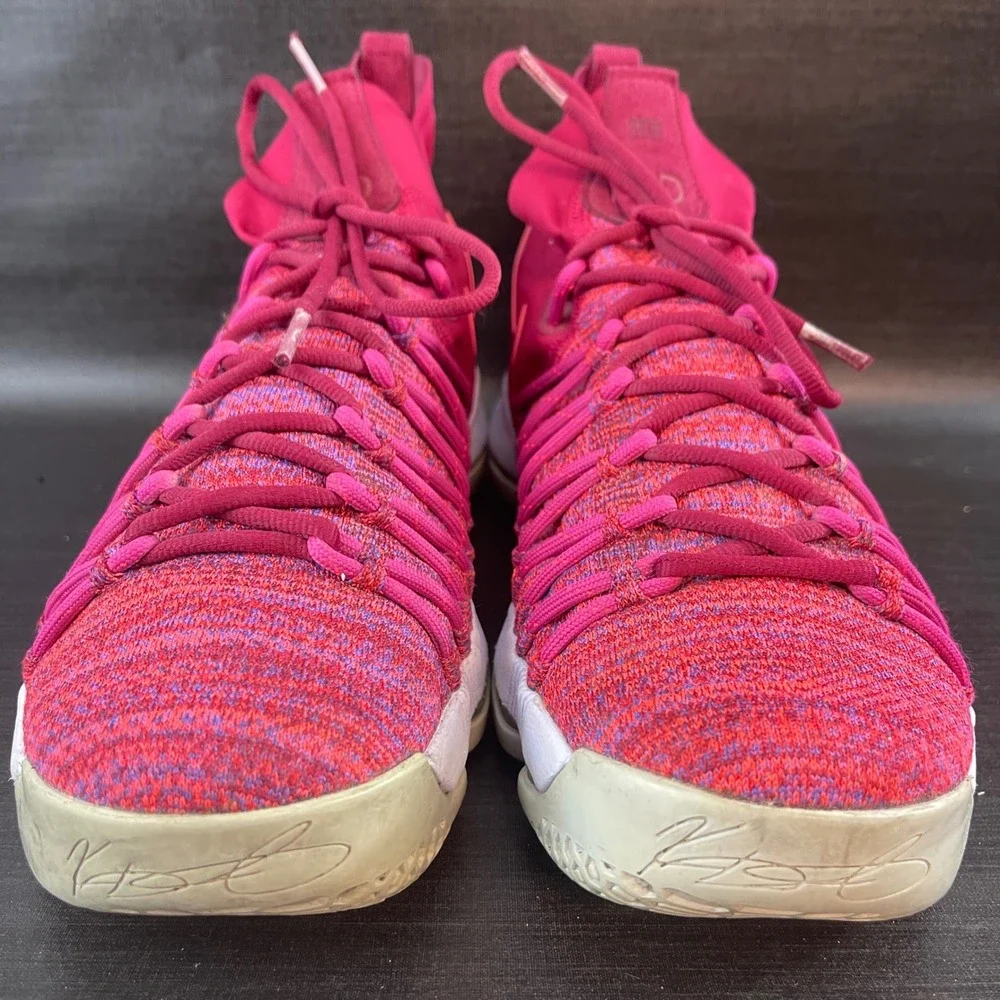 Nike Zoom KD 9 Mens size 10.5 Basketball Athletic Running‎ Red Shoes 878637